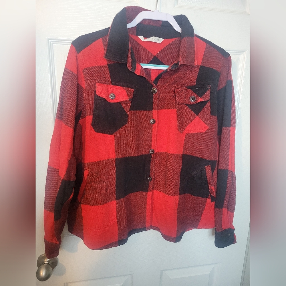 Woolrich Women Flannel Long Sleeves Button-Down Shirt Size XL